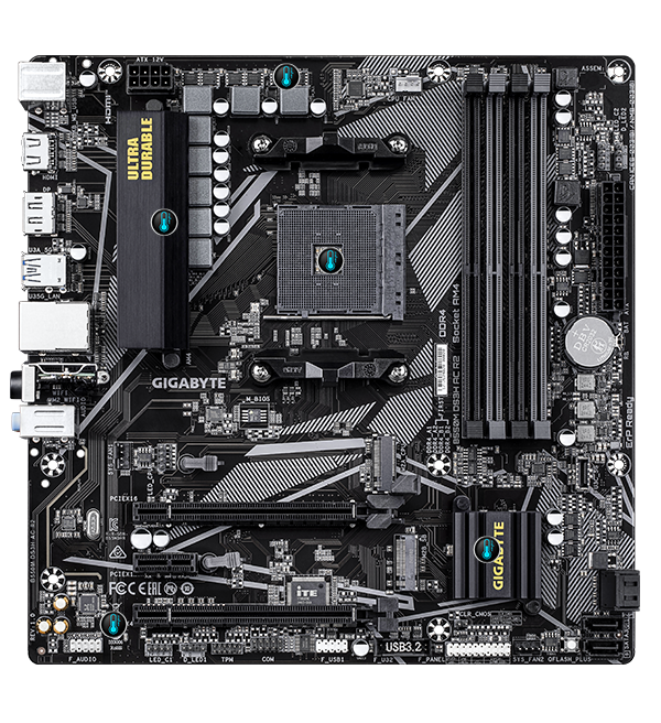 GIGABYTE B550M DS3H AC R2 Supports AMD AM4 Ryzen 5000 G